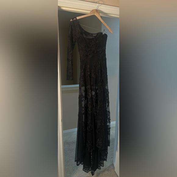 Women’s MARCIANO Los Angeles Elegant Black Lace Embroidered Flowers Whimsigoth S - Picture 3 of 12